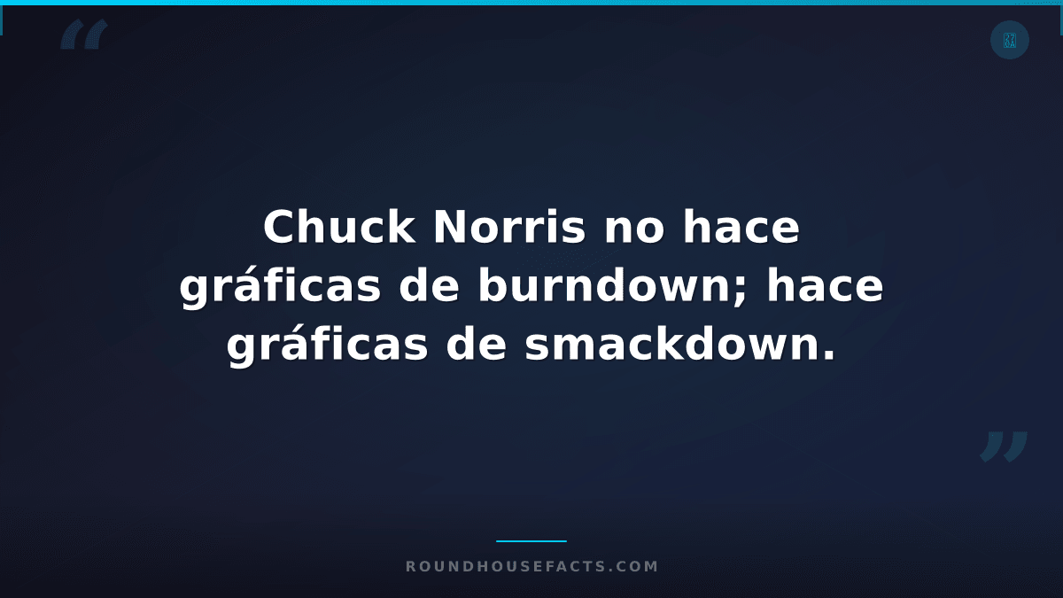 Chuck Norris Fact — Chuck Norris no hace gráficas de burndown; hace gráficas de