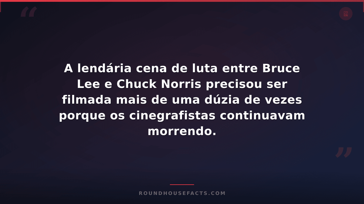 Chuck Norris Fact — A lendária cena de luta entre Bruce Lee e Chuck Norris preci